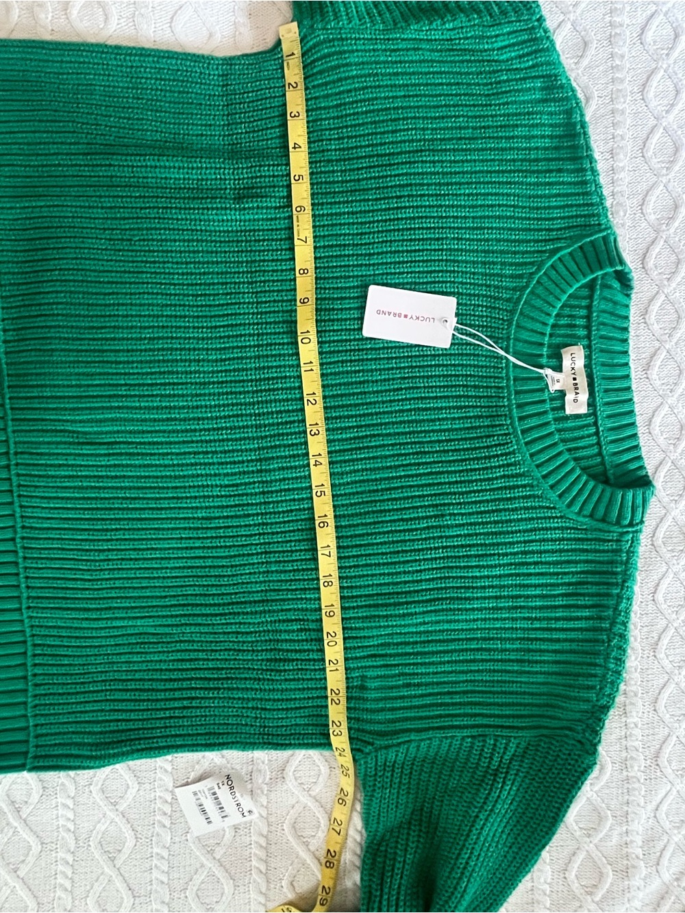 Lucky Brand Green Ribbed Crewneck Sweater Women’s Size 1X - Picture 4 of 13